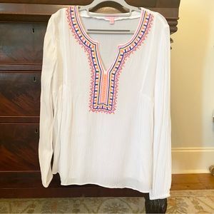 Lilly Pulitzer embroidered tunic size small
